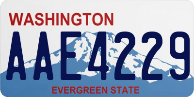 WA license plate AAE4229