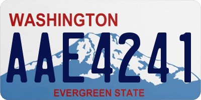 WA license plate AAE4241