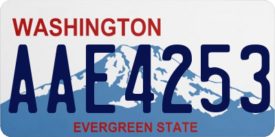WA license plate AAE4253