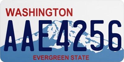 WA license plate AAE4256