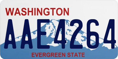 WA license plate AAE4264