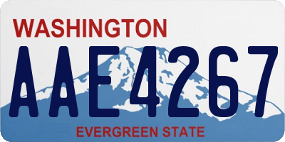 WA license plate AAE4267