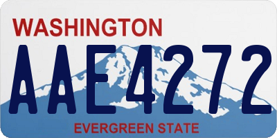 WA license plate AAE4272