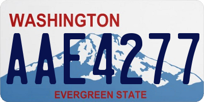 WA license plate AAE4277
