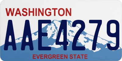 WA license plate AAE4279