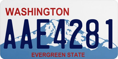 WA license plate AAE4281