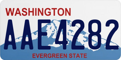 WA license plate AAE4282