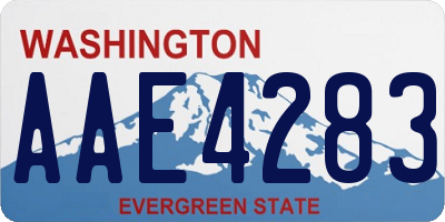 WA license plate AAE4283