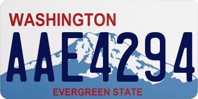 WA license plate AAE4294