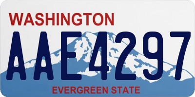 WA license plate AAE4297