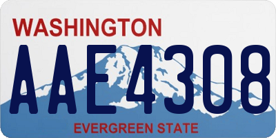 WA license plate AAE4308