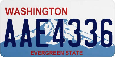 WA license plate AAE4336