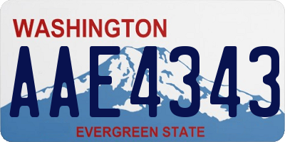 WA license plate AAE4343