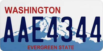 WA license plate AAE4344