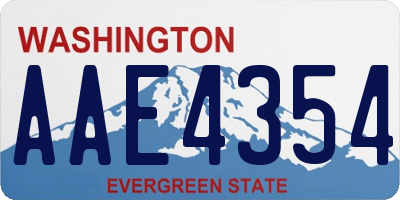 WA license plate AAE4354