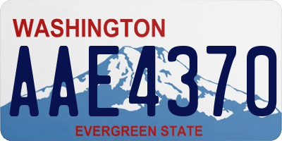 WA license plate AAE4370