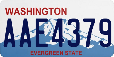 WA license plate AAE4379