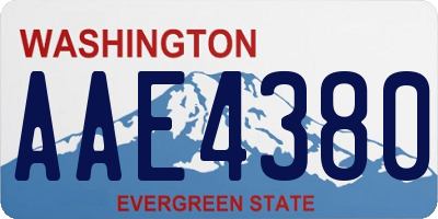 WA license plate AAE4380