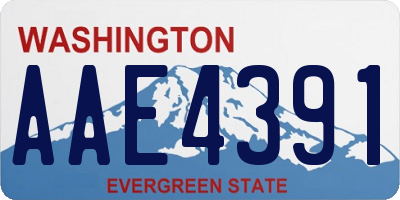 WA license plate AAE4391