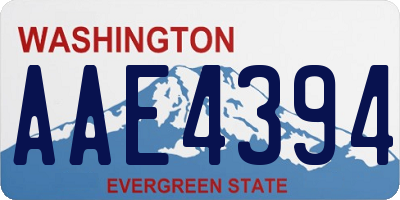 WA license plate AAE4394