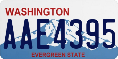 WA license plate AAE4395