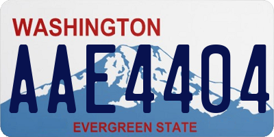 WA license plate AAE4404