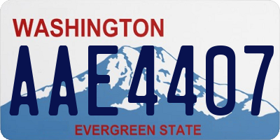 WA license plate AAE4407