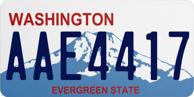 WA license plate AAE4417