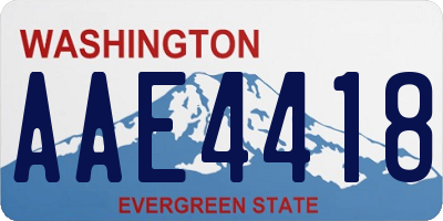 WA license plate AAE4418