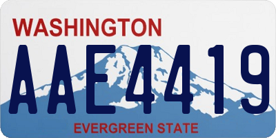WA license plate AAE4419