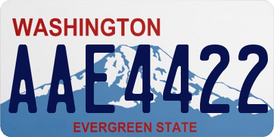 WA license plate AAE4422