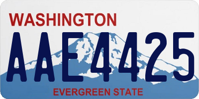 WA license plate AAE4425
