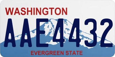 WA license plate AAE4432