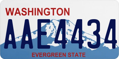 WA license plate AAE4434