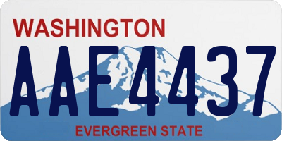 WA license plate AAE4437