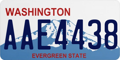 WA license plate AAE4438