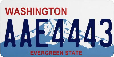 WA license plate AAE4443