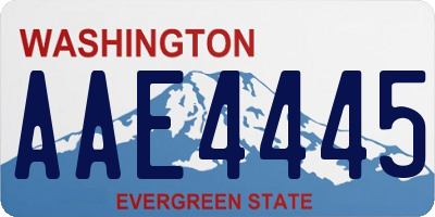 WA license plate AAE4445