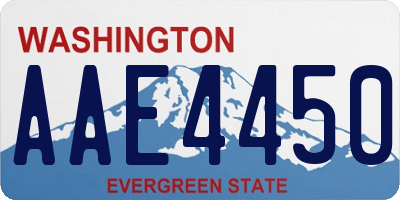 WA license plate AAE4450