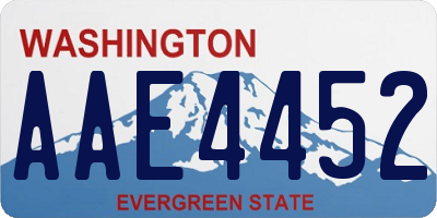 WA license plate AAE4452