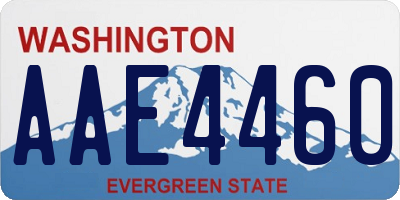 WA license plate AAE4460