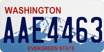 WA license plate AAE4463