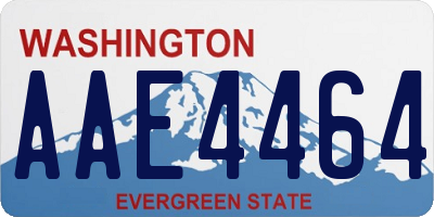 WA license plate AAE4464