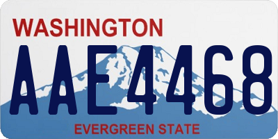 WA license plate AAE4468