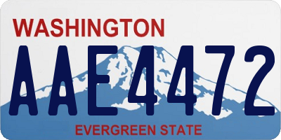 WA license plate AAE4472