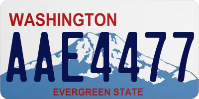 WA license plate AAE4477