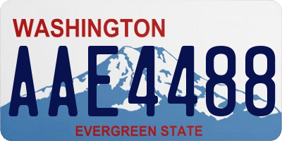 WA license plate AAE4488