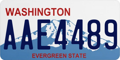 WA license plate AAE4489