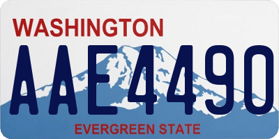 WA license plate AAE4490