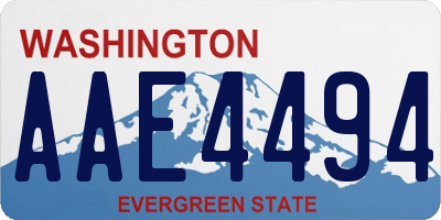 WA license plate AAE4494